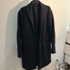Bonobos Wool Overcoat (Navy Blue)
